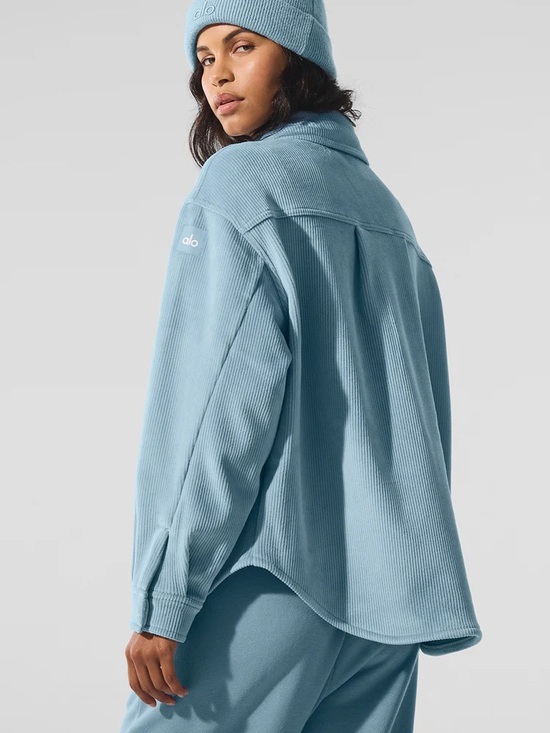 Alo Yoga Ribbed Velour Mountain Side Shacket - Picture 2 of 8